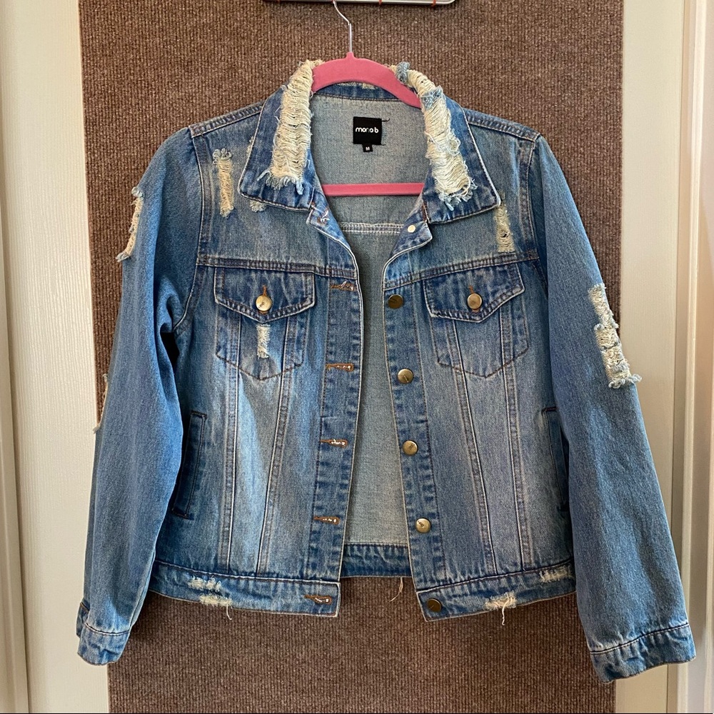 Mono B Destroyed Jean Jacket NWOT